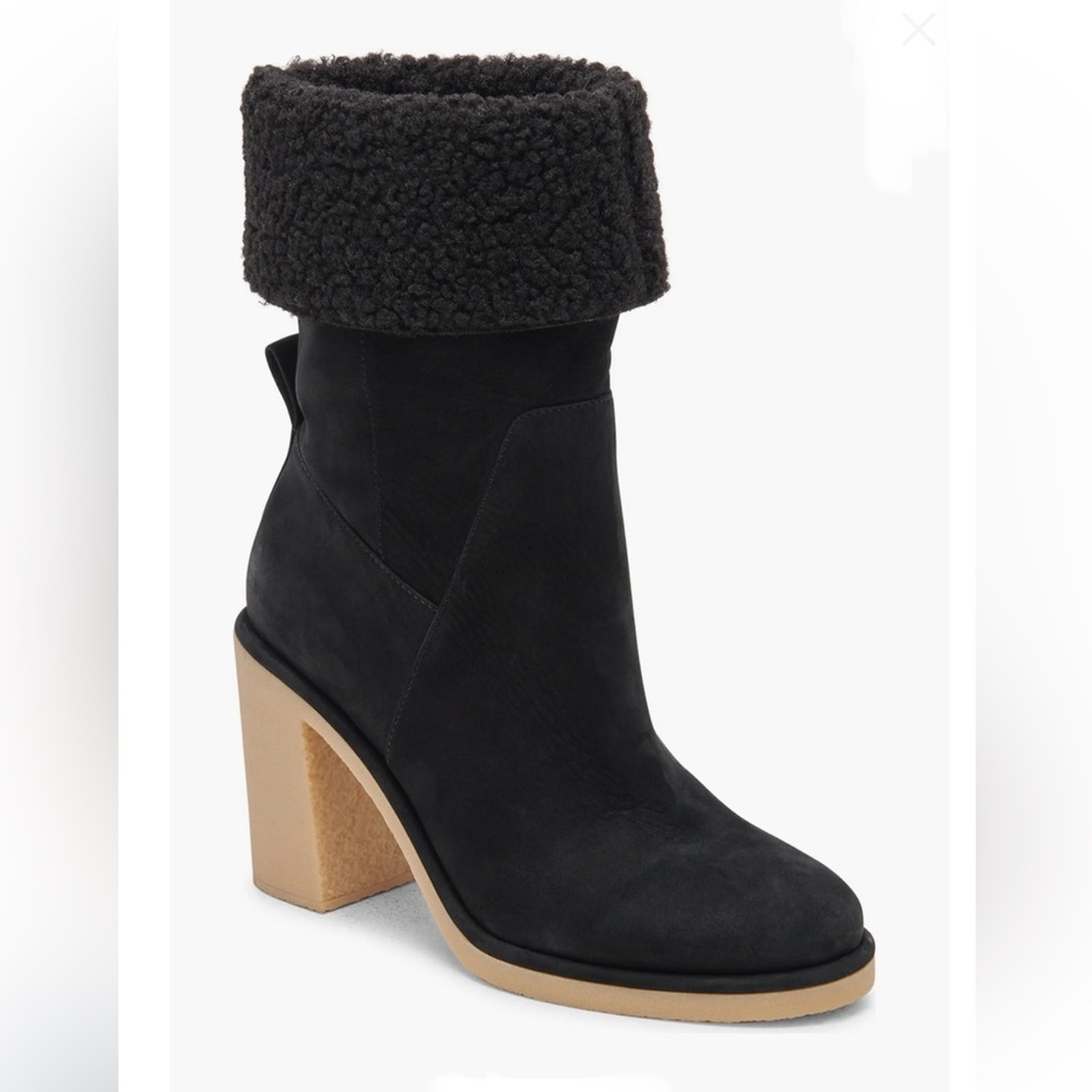Brand new. In box. Dolce Vita Black Heeled Boots with Fold-Over Cuff